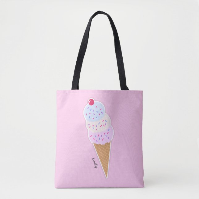 Yummy Icecream Cone Personalizado Tote Bag (Frente)
