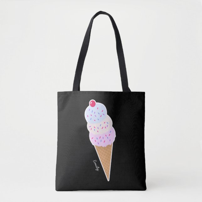 Yummy Icecream Cone Personalizado Tote Bag (Frente)