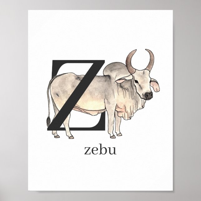 Z para Zebu Poster (Frente)