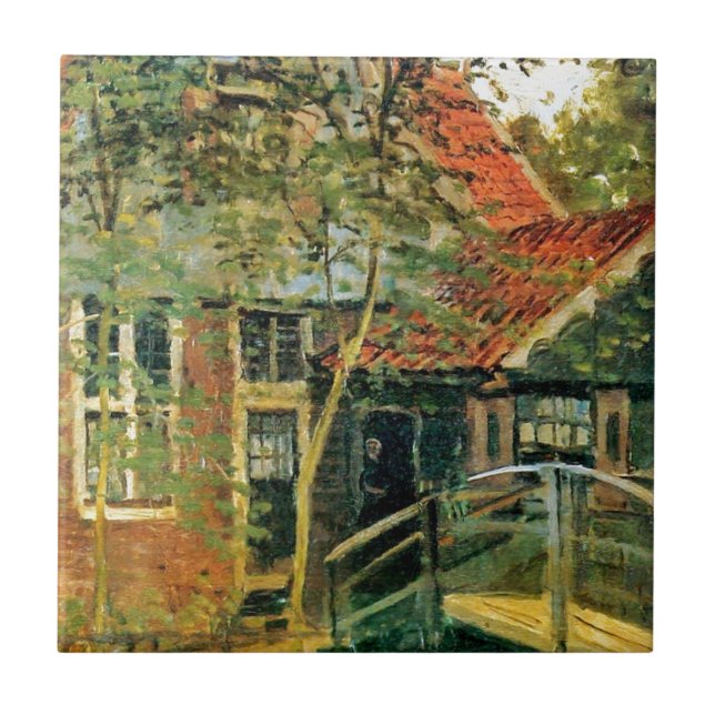 Zaandam, pouca ponte por Claude Monet (Frente)