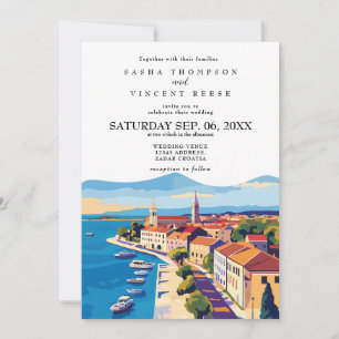 Zadar Croácia - Convite Retro