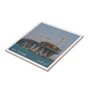 zAE058 Ponte ABU DHABI construção, Emirados Árabes
