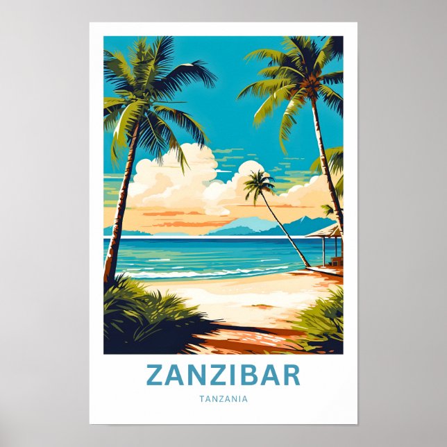 Zanzibar Tanzânia Viagem Impressão (Frente)
