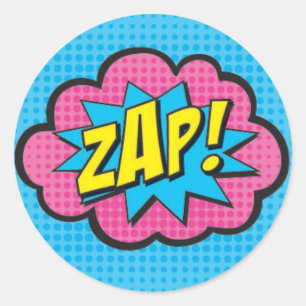 ZAP! Etiquetas GV2 do super-herói