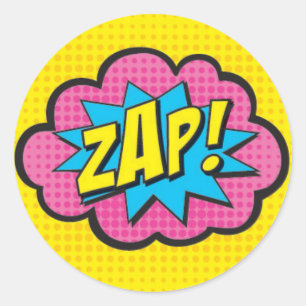 ZAP! Etiquetas GV@ do super-herói