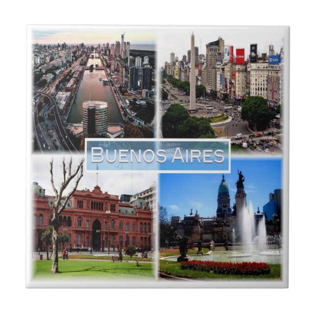 zAR003 BUENOS AIRES, Mosaico, Argentina, (Frente)