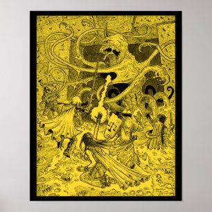 Zargon 16 x poster sépia de 20"