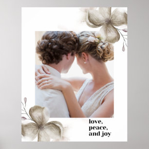 Zazzle ama paciência e alegria poster