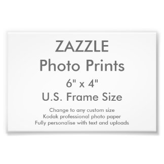 Zazzle Custom 6" x Impressão de Foto de 4" (Tamanh