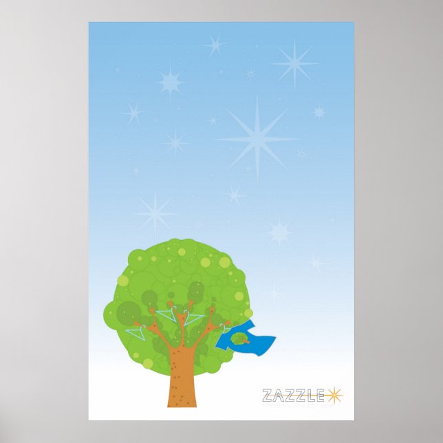 Zazzle Tree Poster (Frente)