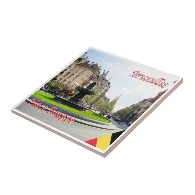 zBE015 BRUSSELS BRUXELLES Place Rouppe and Avenue (Lateral)