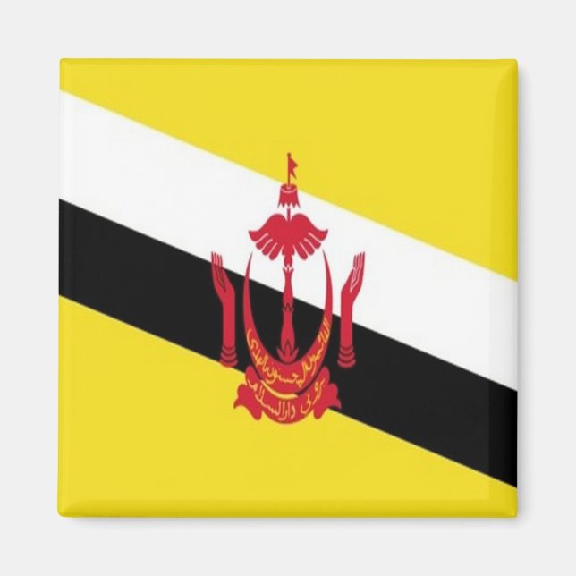zBN001 Bruneian FLAG Brunei, Imã de geladeira (Frente)