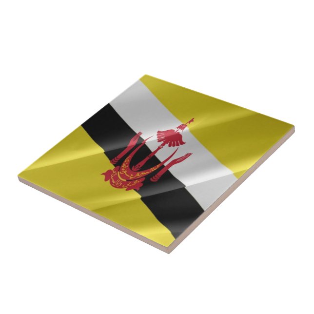 zBN002 Bruneian acenando FLAG Brunei (Lateral)