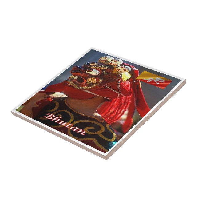 zBT003 MASKED DANCE, Butão, Ásia (Lateral)