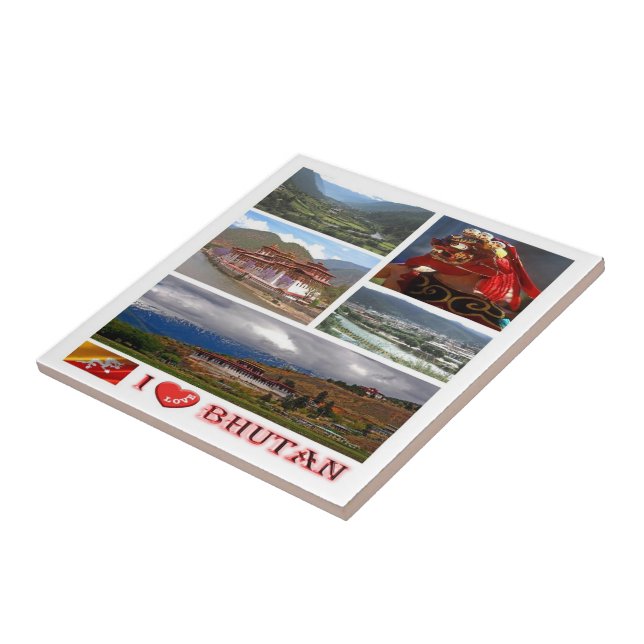 zBT007 Eu Amo BHUTAN, Ásia, (Lateral)
