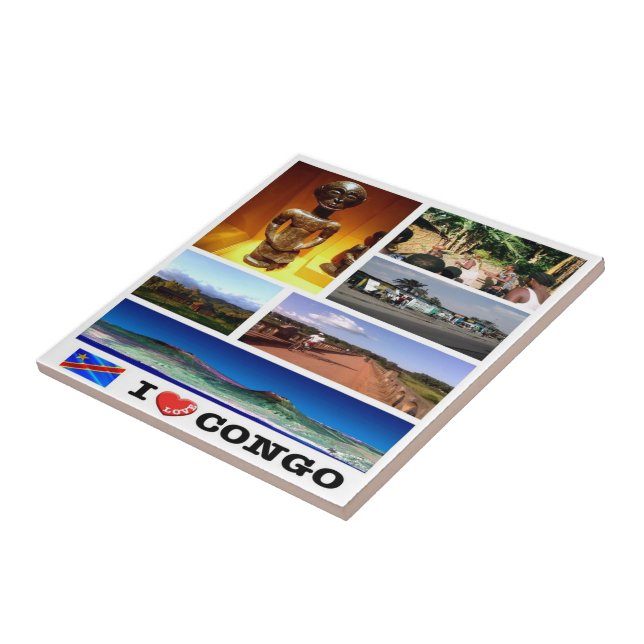 zCD003 CONGO I Love, Mosaico, África, (Lateral)