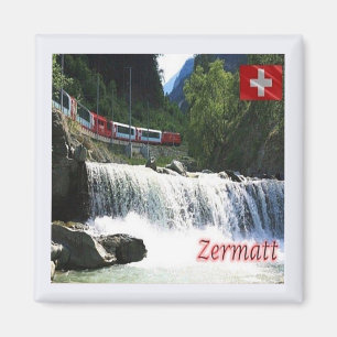 zCH033 ZERMATT Panorama Suíça - Imã de geladeir