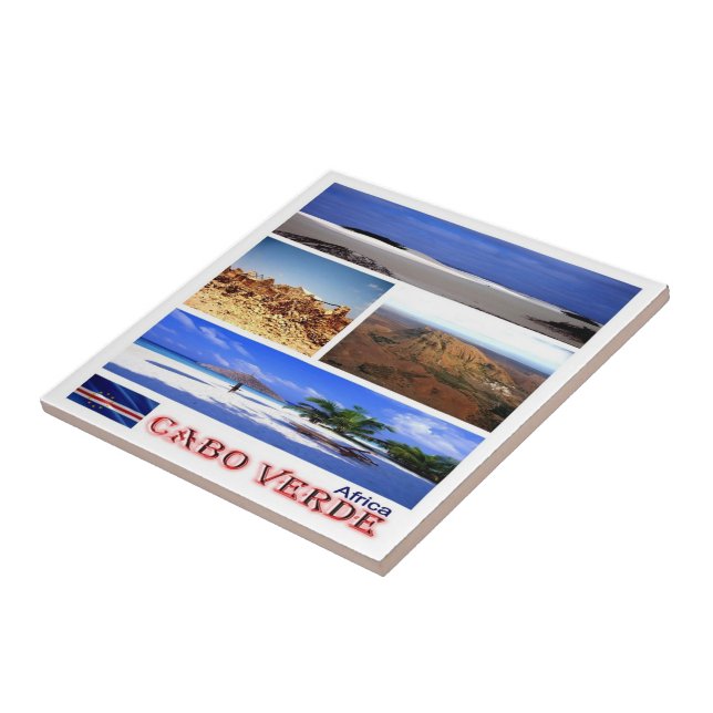 zCV022 CAPE VERDE, Mosaico, África, (Lateral)