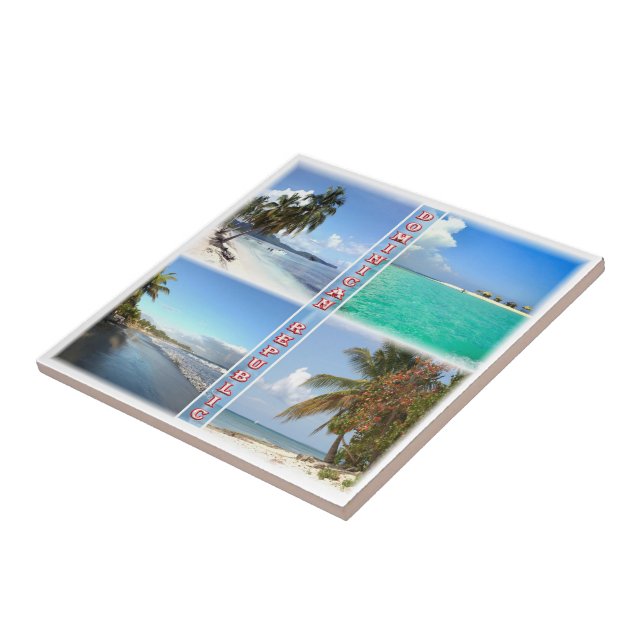 zDO004 REPÚBLICA DOMINICANA, Mosaico, América, (Lateral)