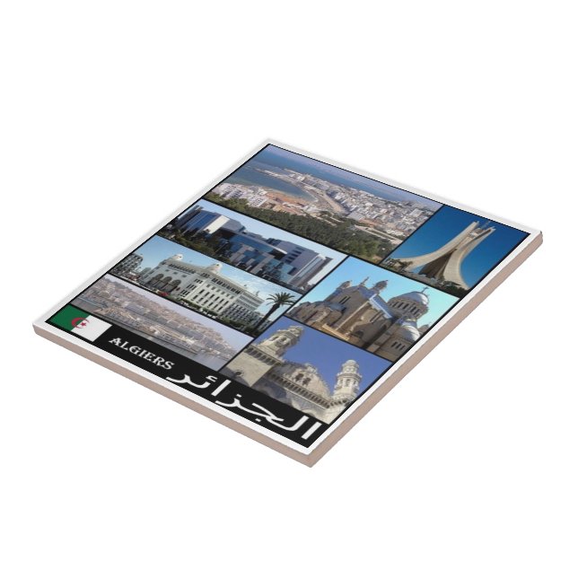 zDZ008 ALGERI, Mosaico, Argélia, África, (Lateral)