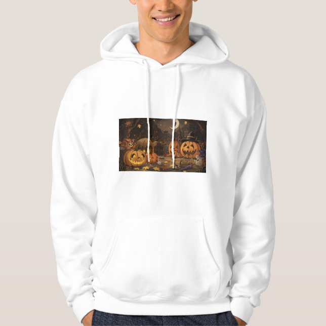 Zé-de-Lanterna Halloween Pullover Hoodie (Frente)