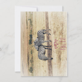 Zebra Affection, Cartão de Férias Plano