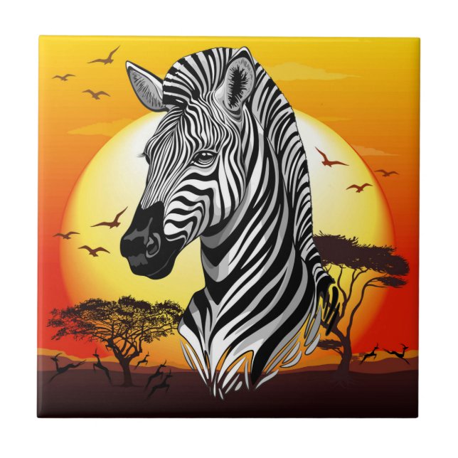 Zebra African Savanna Wild Animal (Frente)