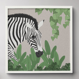 Zebra amongst Leaves