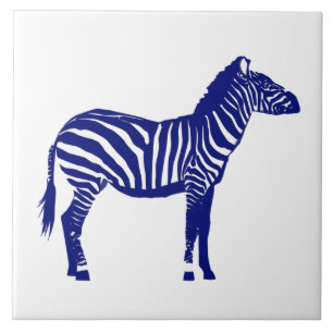 Zebra - Azul Cobalto Escuro e Branco