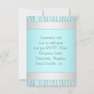 Zebra Azul Teal RSVP Para Todos os Fins