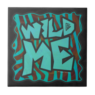 Zebra Brown e Teal Wild Me Design