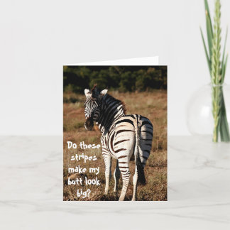 Zebra "bumbum grande"? Cartão de saudação editável