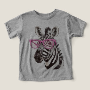 Zebra com Óculos Rosa