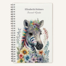 Zebra Cuta com Flores