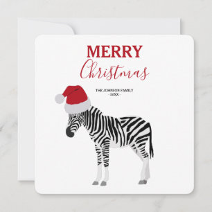 Zebra de Natal - Animais Engraçados com Cartão San