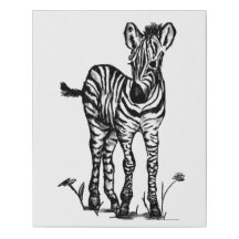 Zebra do bebê preto e branco