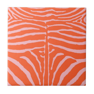 Zebra em Rosa e Laranja