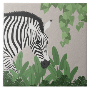 Zebra entre Folhas