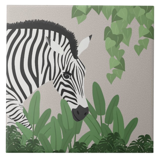 Zebra entre Folhas (Frente)