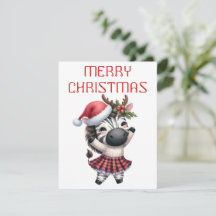 Zebra Foto Dançante - Cartão de Natal