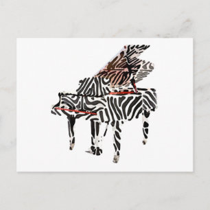 Zebra Grand Piano ~ Cartão postal / Convites