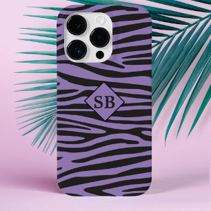 Zebra - Impressão Roxo - Stripes Negras Monograma