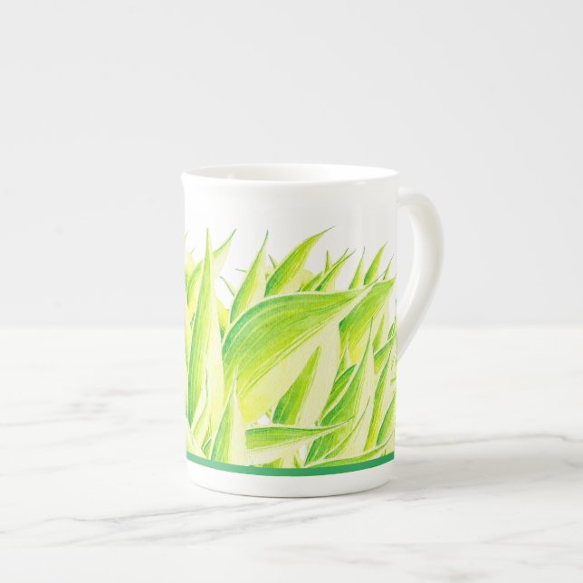 Zebra Iris em uma caneca chinesa óssea (Frente Esquerda)