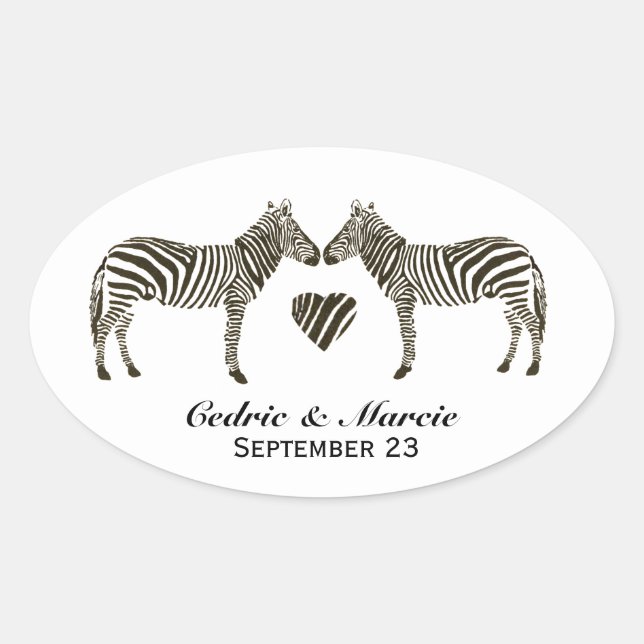 Zebra Love Salve os Adesivos de Data (Frente)