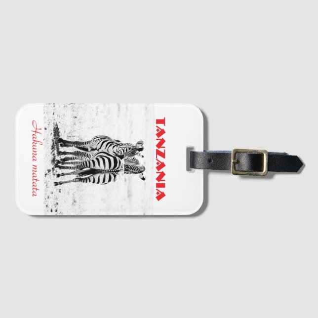 Zebra Luggage Tags (Frente Horizontal)