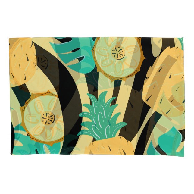 Zebra, monstera, abacaxi: padrão de verão. (Frente)
