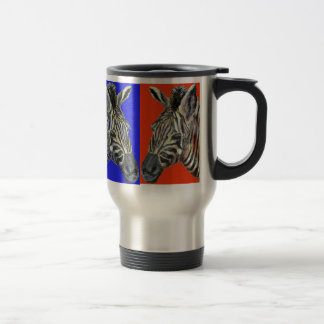 Zebra na caneca de viagem de quatro cores