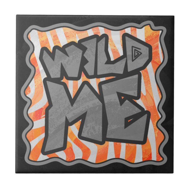 Zebra Orange e White Wild Me (Frente)