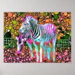 Zebra Pop Art Poster<br><div class="desc">Esta design é da minha coleção de 2011 :)</div>