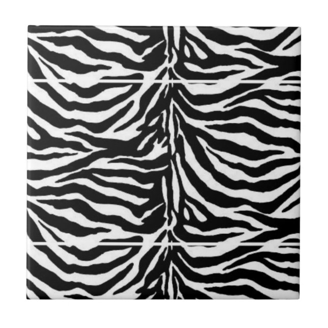 Zebra preto e branco modelada (Frente)